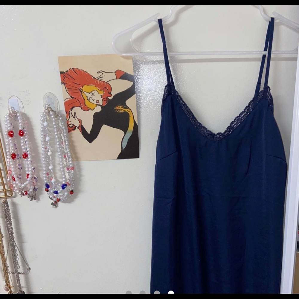 American Eagle Lace Navy Slip dress